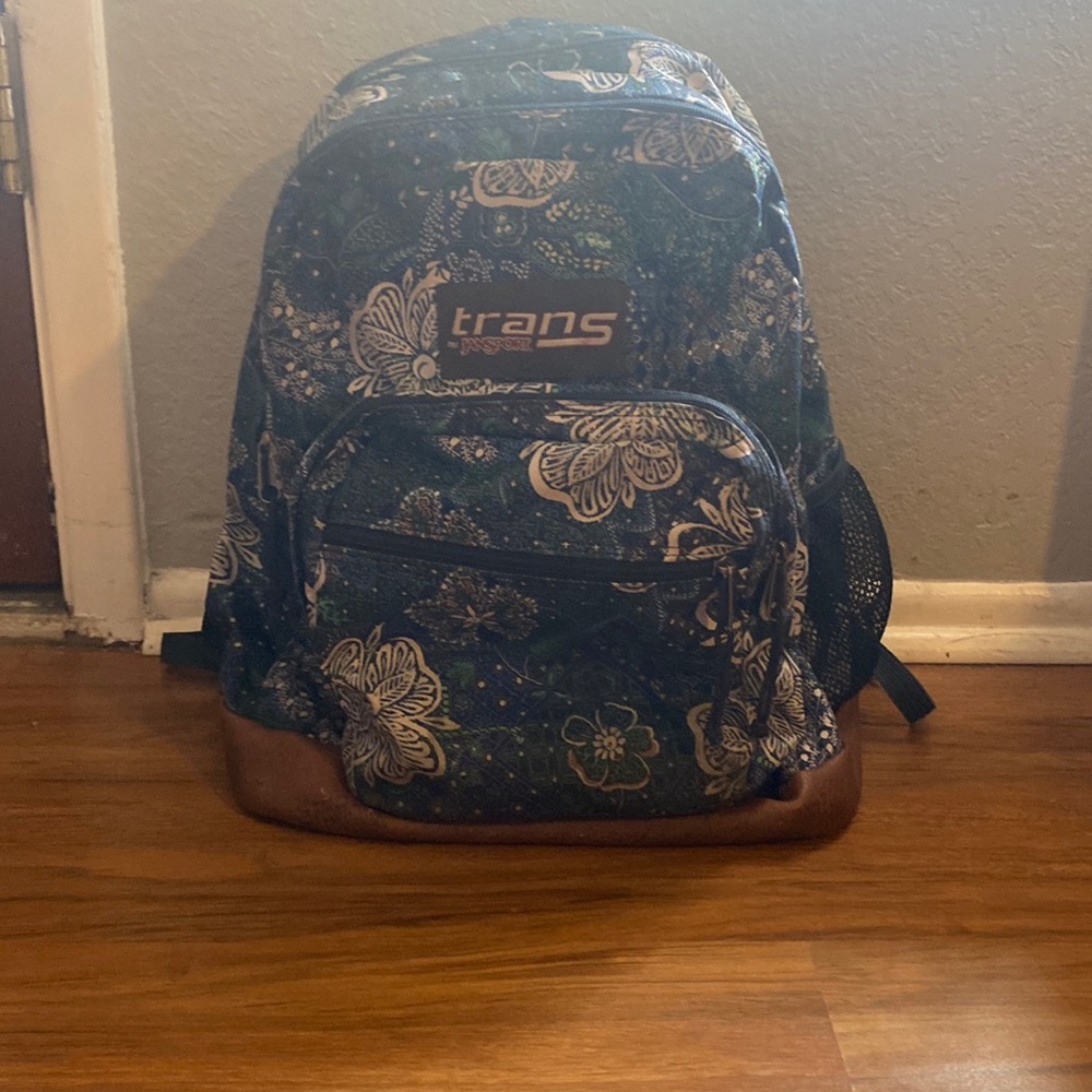 Blue Floral Trans by JANSPORT Backpack